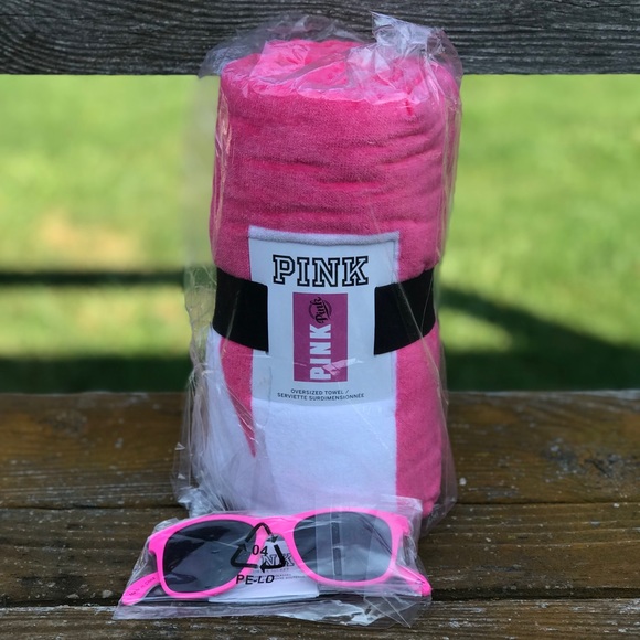 PINK Victoria's Secret Accessories - VS PINK | Towel & Sunnies